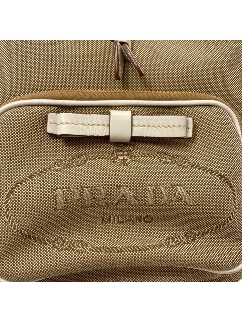 Prada Fiocco Drawstring Bag 2-Way Handbag Canvas - Picture 9 of 15